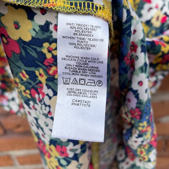 [SOLD on eBay] Ann Taylor Colorful Floral Peplum Short Sleeve Blouse - Picture 5 of 5